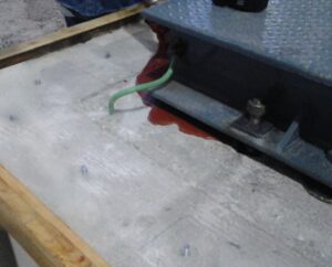 Chockfast Red HR epoxy grout skid application