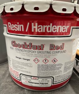 Chockfast Red epoxy grout mortar
