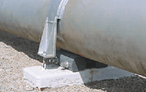 Chockfast pipe support application