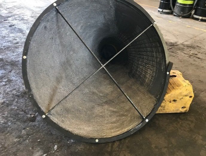 Devcon DFense Blok Gold Mine Drill Cone Protection Case Study Drill cone coated with Devcon DFense Blok