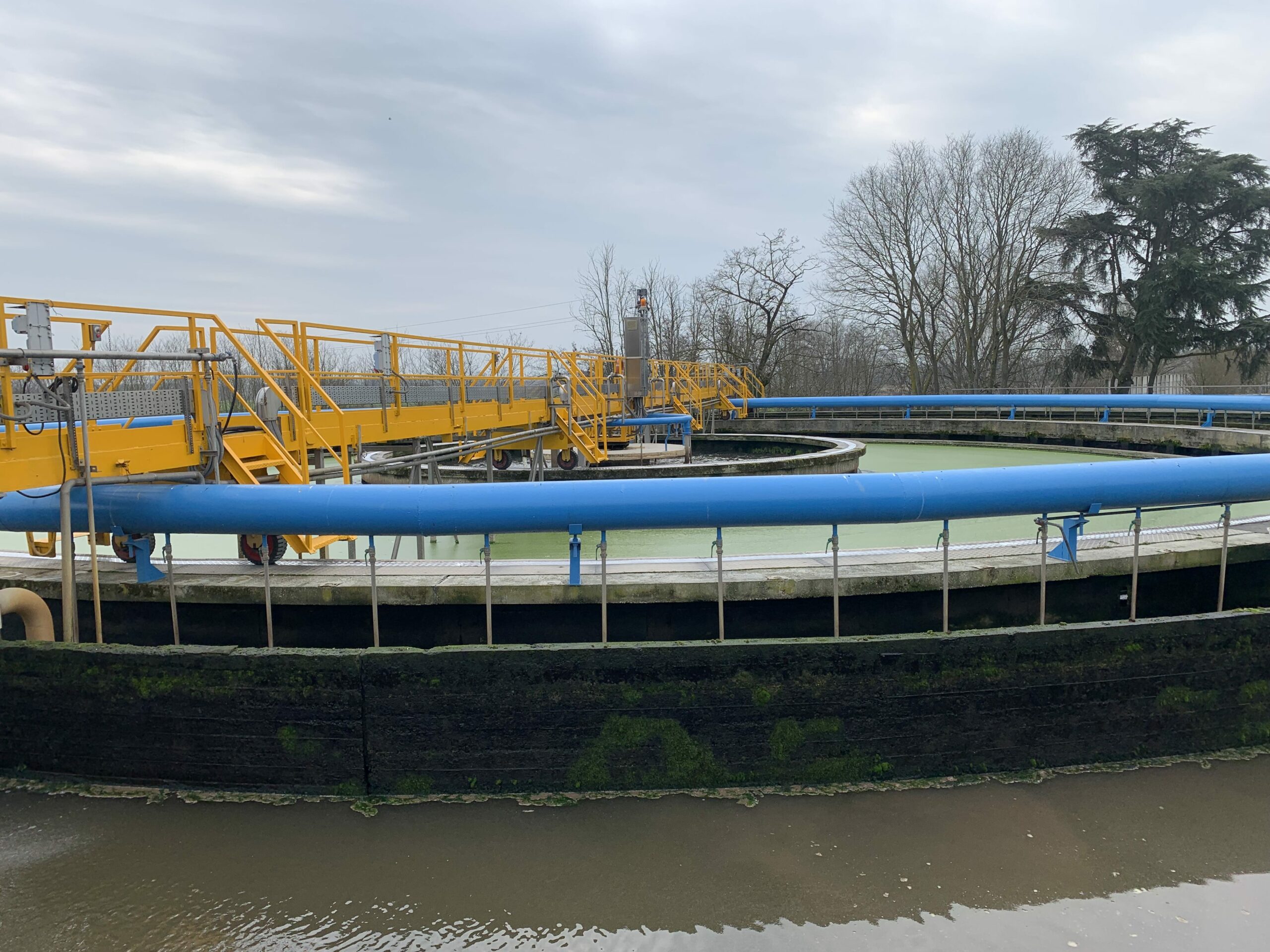 Clarifier processing wastewater