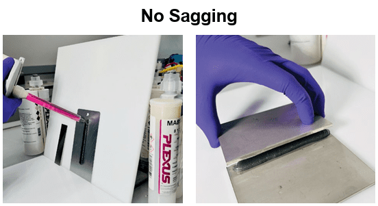 Non-Sagging acrylic adhesive Plexus MA7020