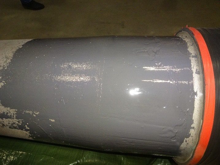 Repair of damage with Devcon Titanium Putty