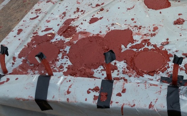 Vent paths air release pump cavity filling with Chockfast Red epoxy grout figure 2 blog image
