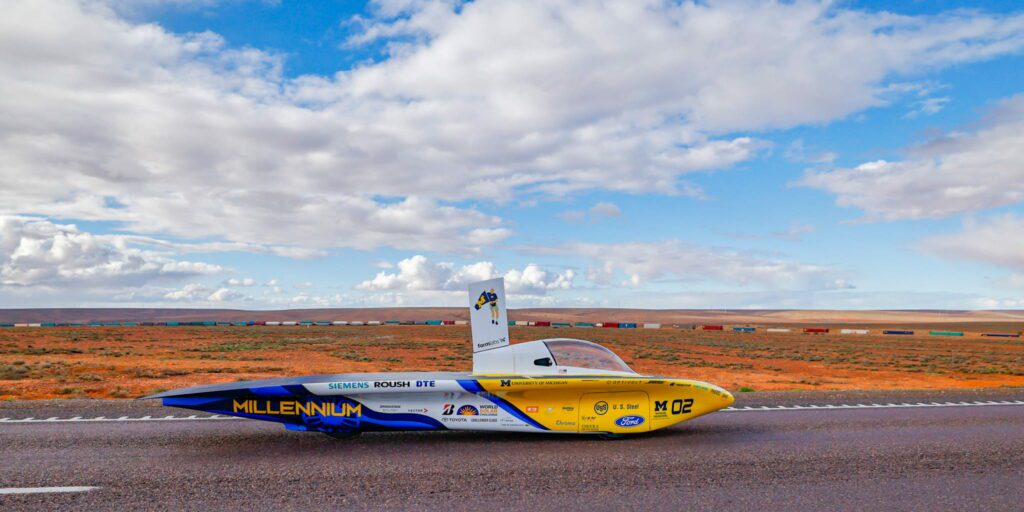 Solar car Millenium assembled with Plexus adhesives