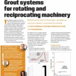 Grout systems for rotating and reciprocating machinery
